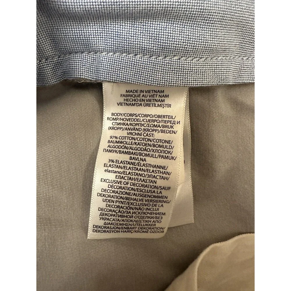 Polo Ralph Lauren Pants Mens 38x32 Gray Stretch Slim Fit Dress Chinos Flat Front